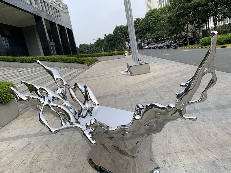 Stainless steel root DJ office desk sculpture (4)