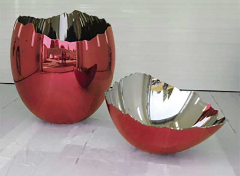 Metal Modern Art Stainless Steel Egg Sculpture (2)