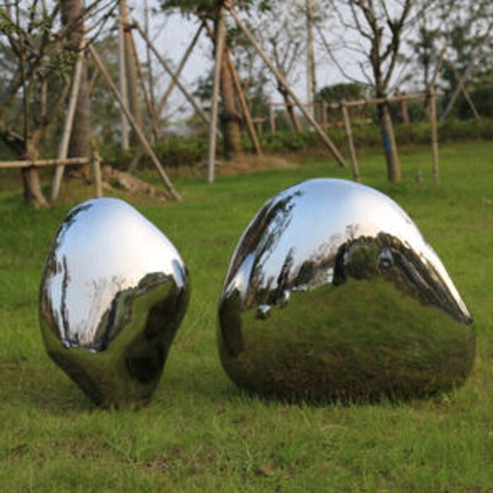Abstract Outdoor Stainless Steel Polished Mirror Sculpture