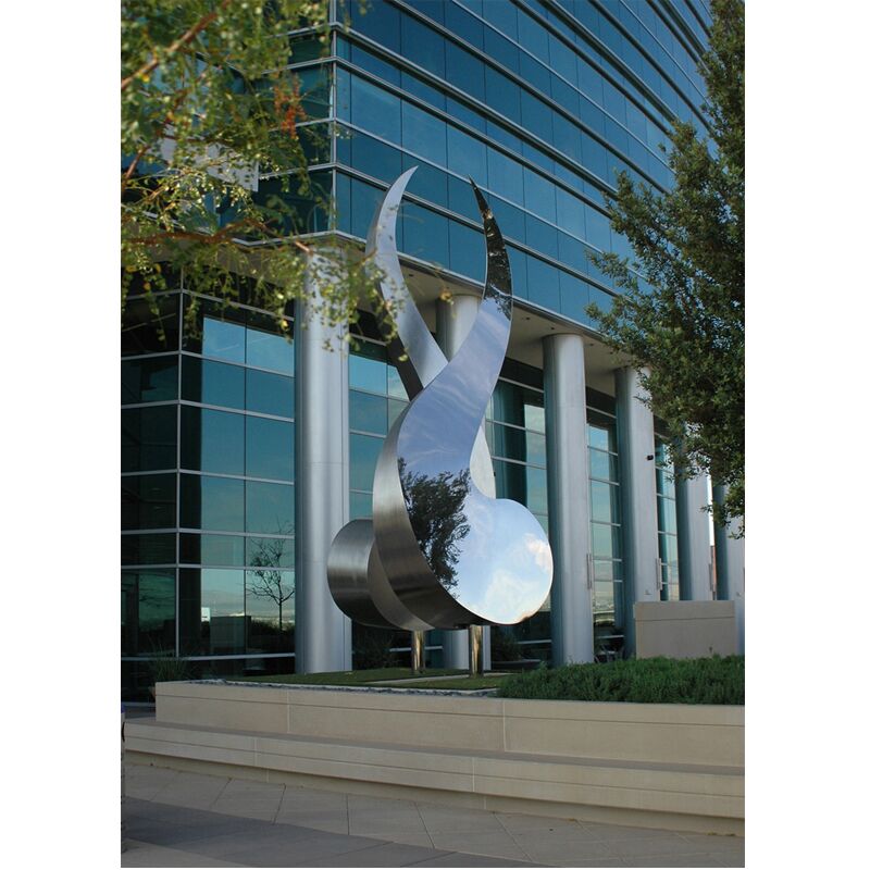 Large Landscape Outdoor Stainless Steel Polished Sculptures1