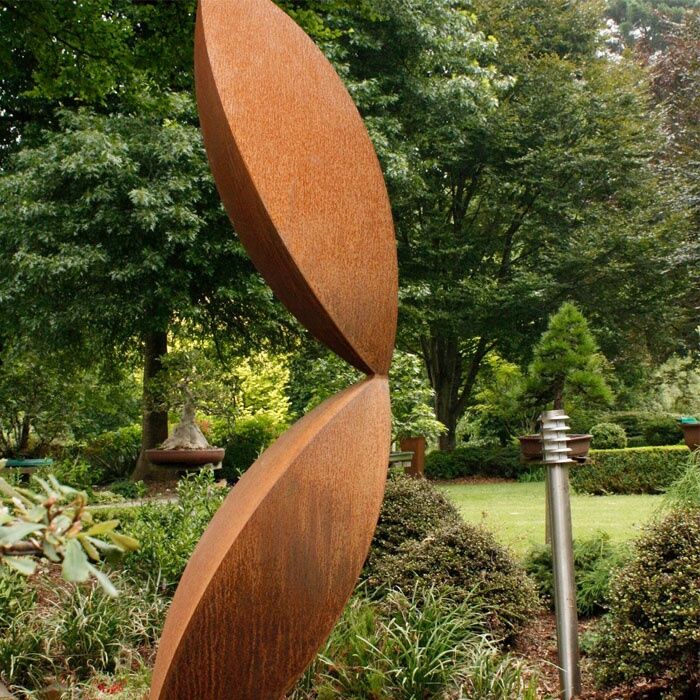 Large Rusty Corten Steel Garden Metal Cactus Sculpture2