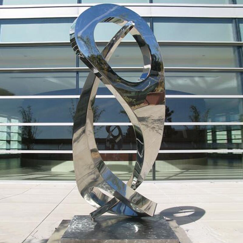 Modern Art Stainless Steel Outdoor Yinyang Sculpture2