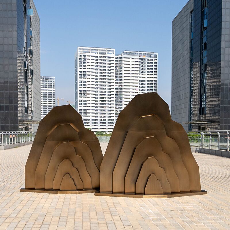 Indoor office home decoration stainless steel screen sculpture (2)