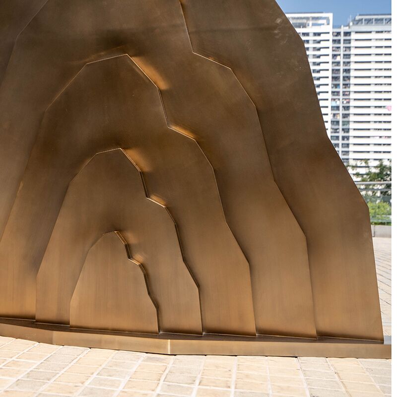 Indoor office home decoration stainless steel screen sculpture (4)