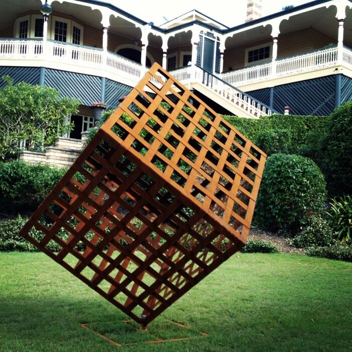 Large Metal Abstract Steel Corten Garden Sculpture For Outdoor Decoration2