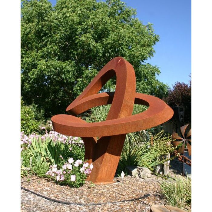 Modern Outdoor Rusty Metal Corten Steel Garden Sculpture