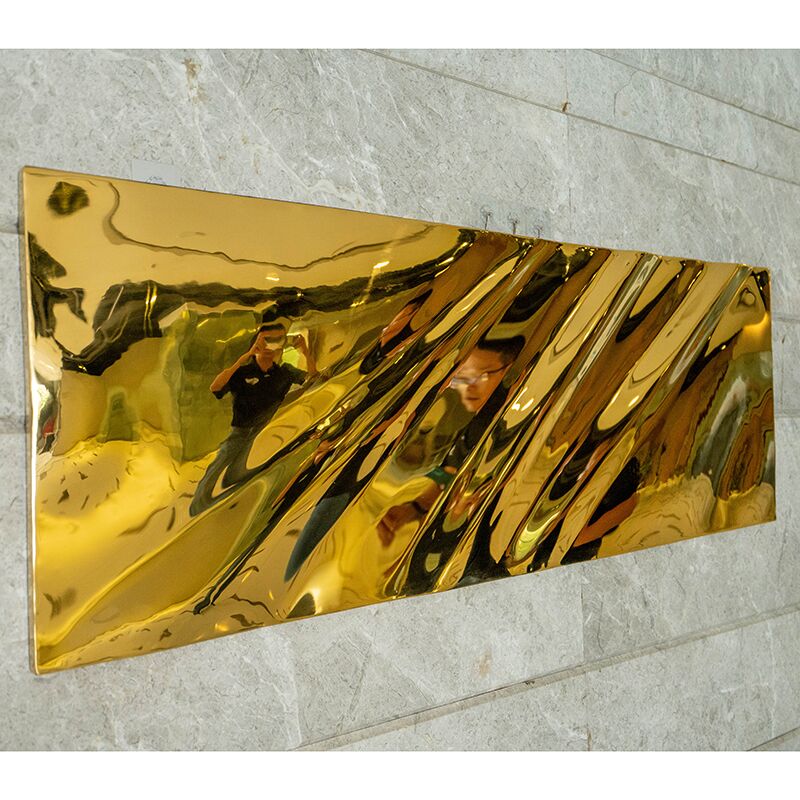 Modern metal home decoration stainless steel wall sculpture (4)