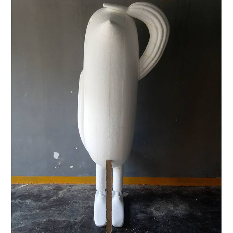 Deluxe indoor golden stainless steel bird sculpture2