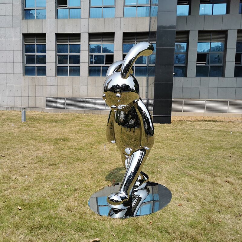 Modern Large Metal Rabbit Sculpture Park Decor (7)