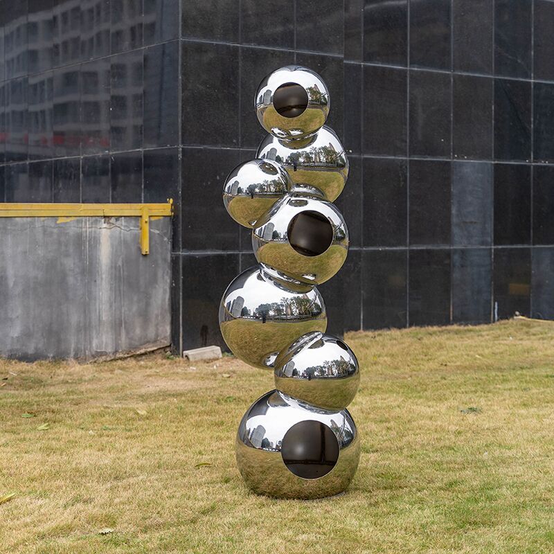 outdoor garden Stainless steel sphere sculpture (1)