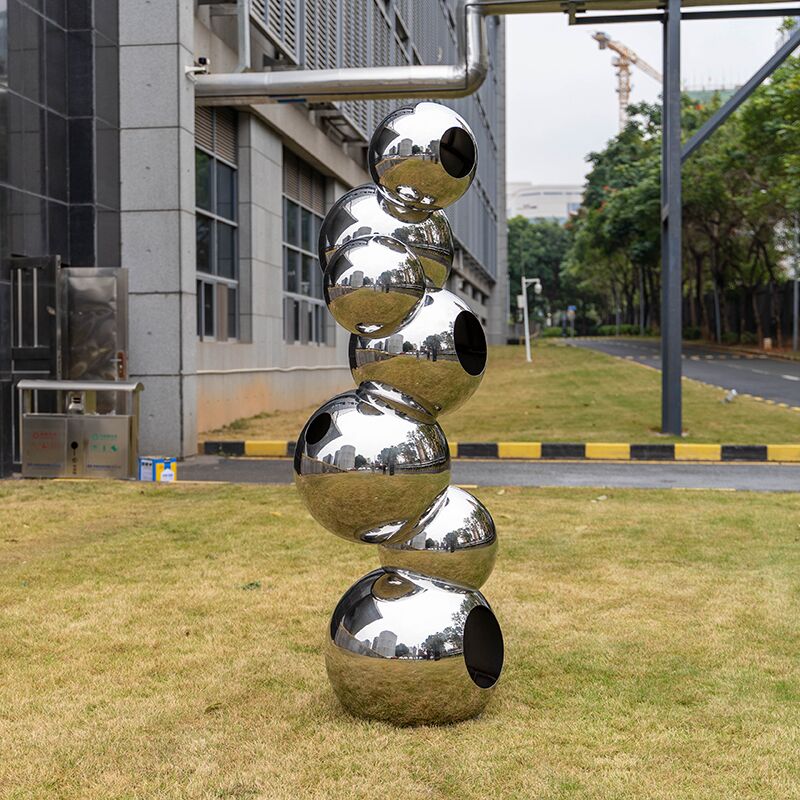 outdoor garden Stainless steel sphere sculpture (2)
