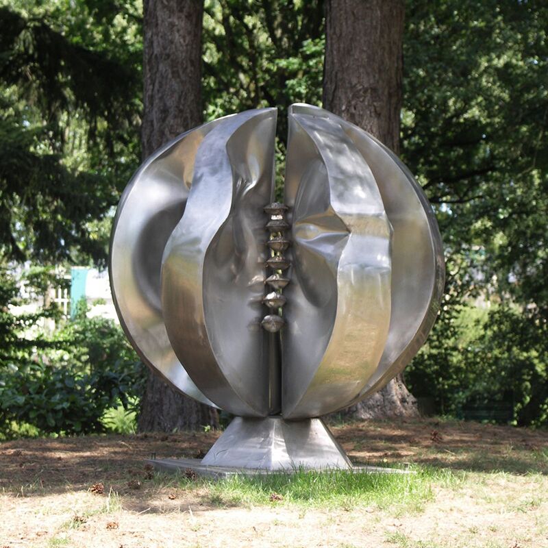 Large outdoor Forest Circle stainless steel abstract sculpture