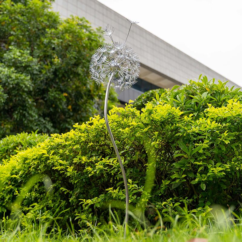Outdoor garden grass Stainless steel dandelion sculpture (3)