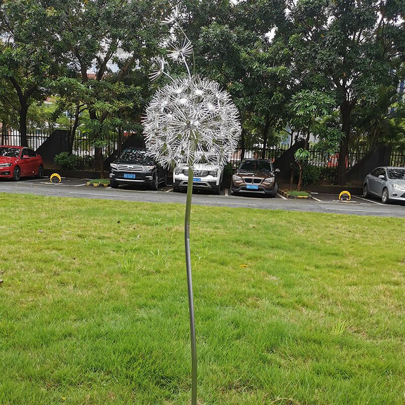 Outdoor garden grass Stainless steel dandelion sculpture (5)