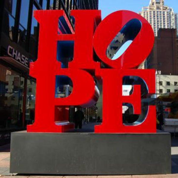 Personalized handmade shining red english alphabet sculpture