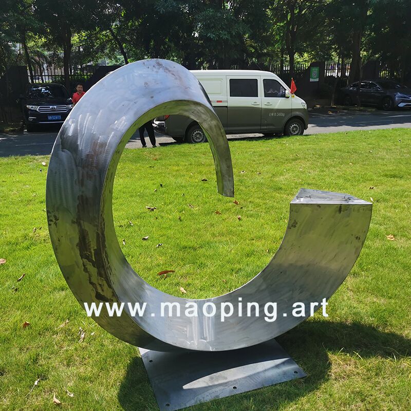 Outdoor grassland Park Courtyard Landscape Design corten steel sculpture (1)