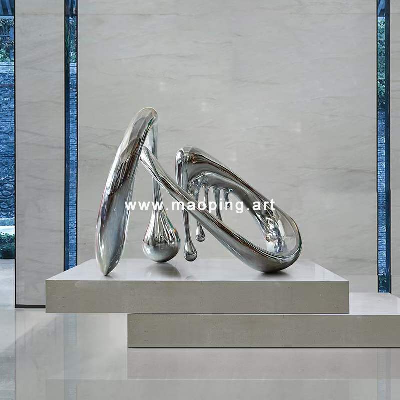 Home decor design abstract unique luxury courtyard decoration metal art sculptures (3)