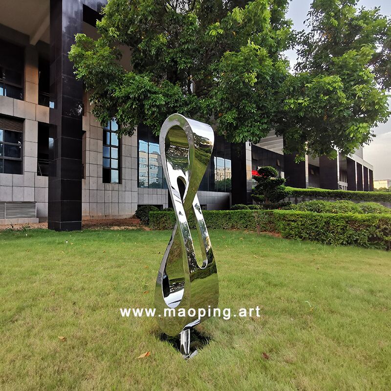 Outdoor garden home decoration stainless steel 8 sculpture (10)