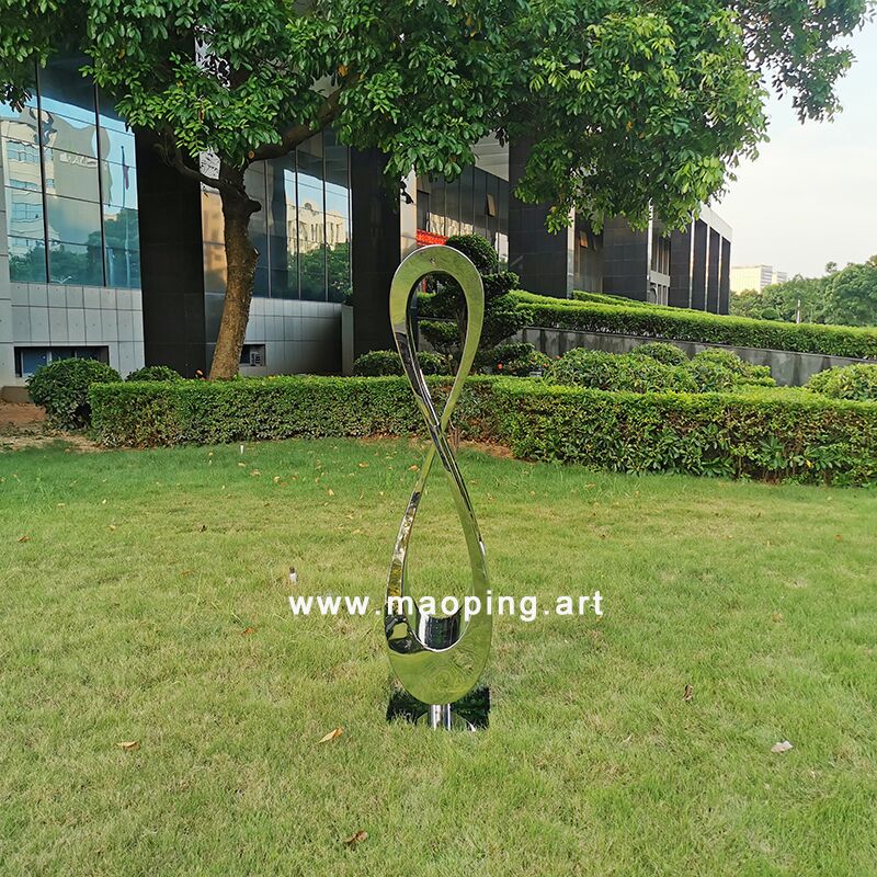 Outdoor garden home decoration stainless steel 8 sculpture (8)