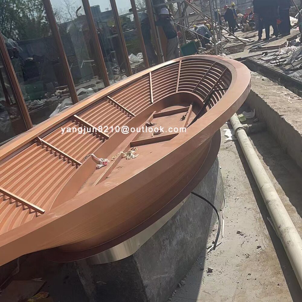 Outdoor plaza hotel stainless steel flower plate tree plate decoration (3)