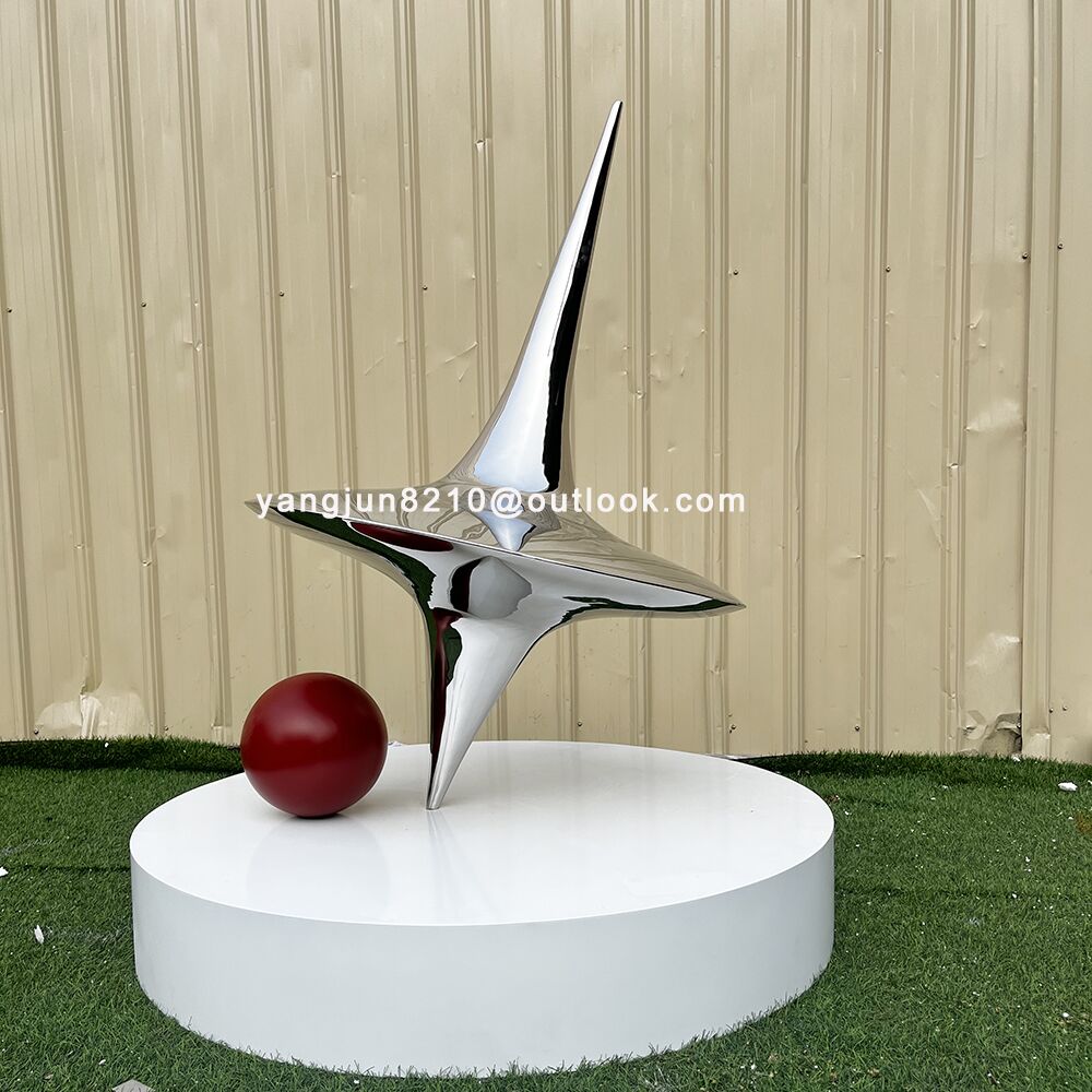 indoor high-end hotels Apartment lobby decorations Stainless steel Gyroscope sculpture (4)