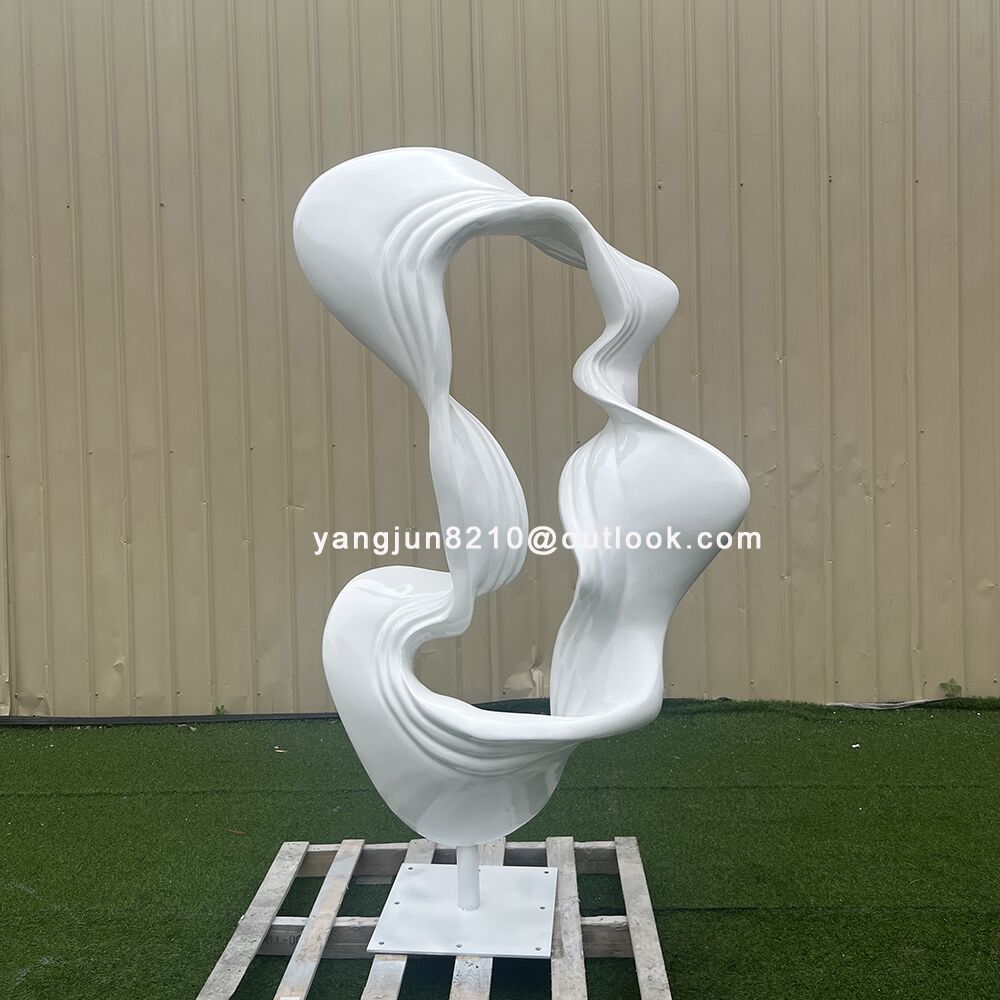 Custom color Outdoor park square garden courtyard art stainless steel abstract sculpture (2)