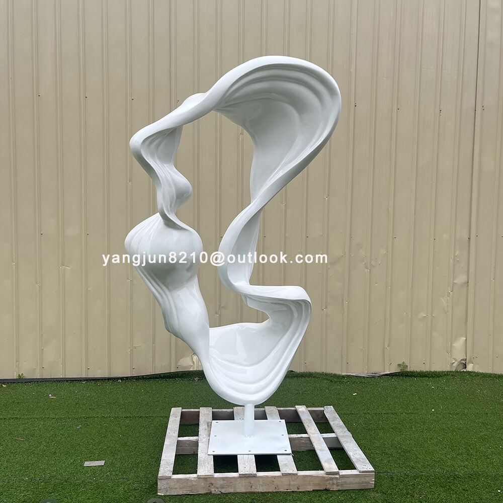 Custom color Outdoor park square garden courtyard art stainless steel abstract sculpture (3)