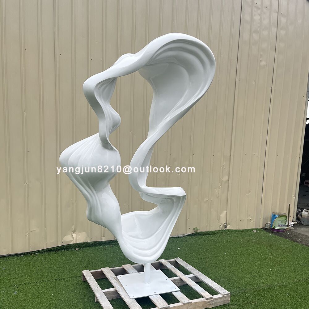 Custom color Outdoor park square garden courtyard art stainless steel abstract sculpture (4)