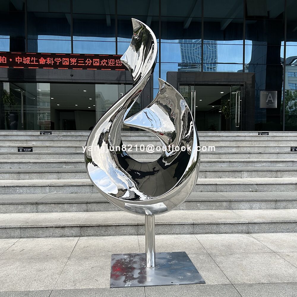 Taiwan Province Famous designer Outdoor square garden courtyardsteel stainless Decoration sculpture (2)