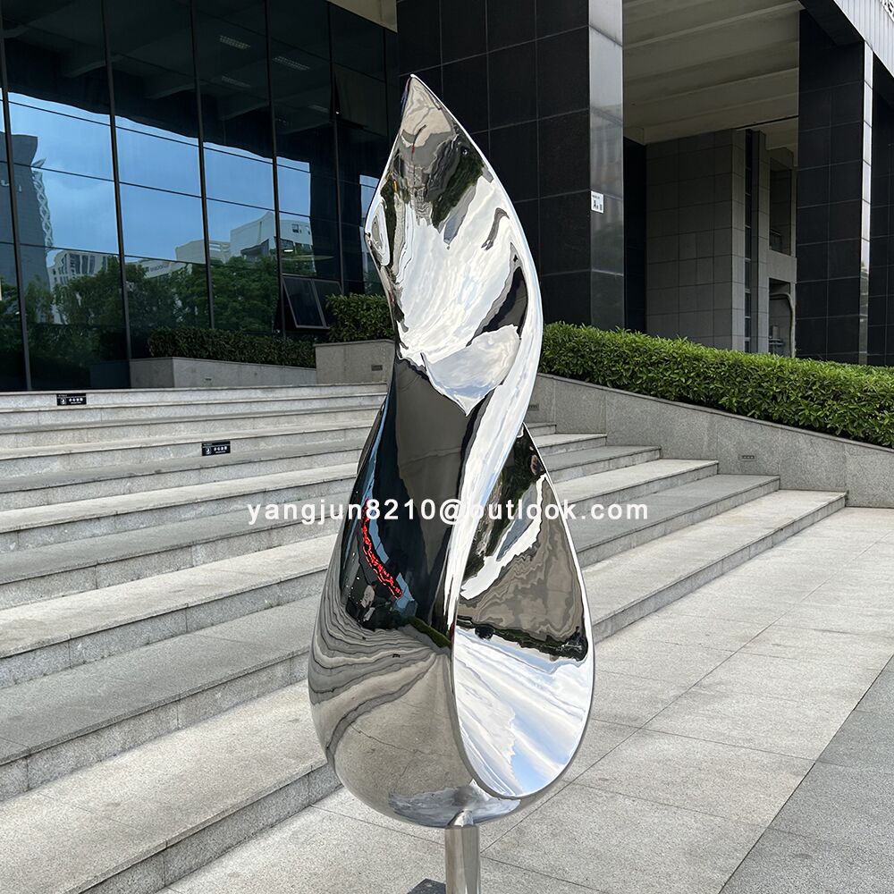 Taiwan Province Famous designer Outdoor square garden courtyardsteel stainless Decoration sculpture (3)