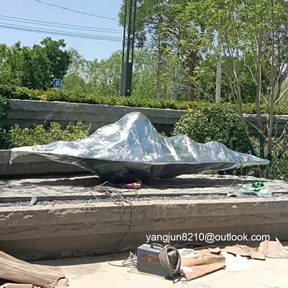 Outdoor park square apartment playground theater landscape design stainless steel mountain sculpture (1)