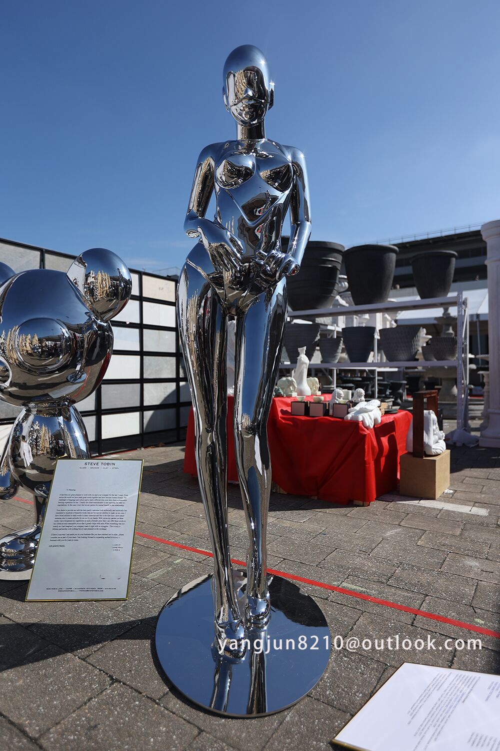 Indoor high-end hotel art museum amusement park gallery theater stainless steel beauty sculpture1