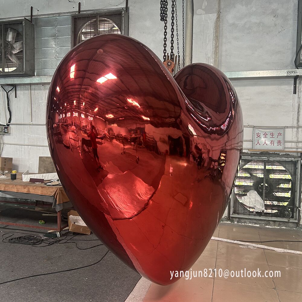 Indoor airport theater gallery public art sculpture high-end decorative art rusty love sculpture (1)