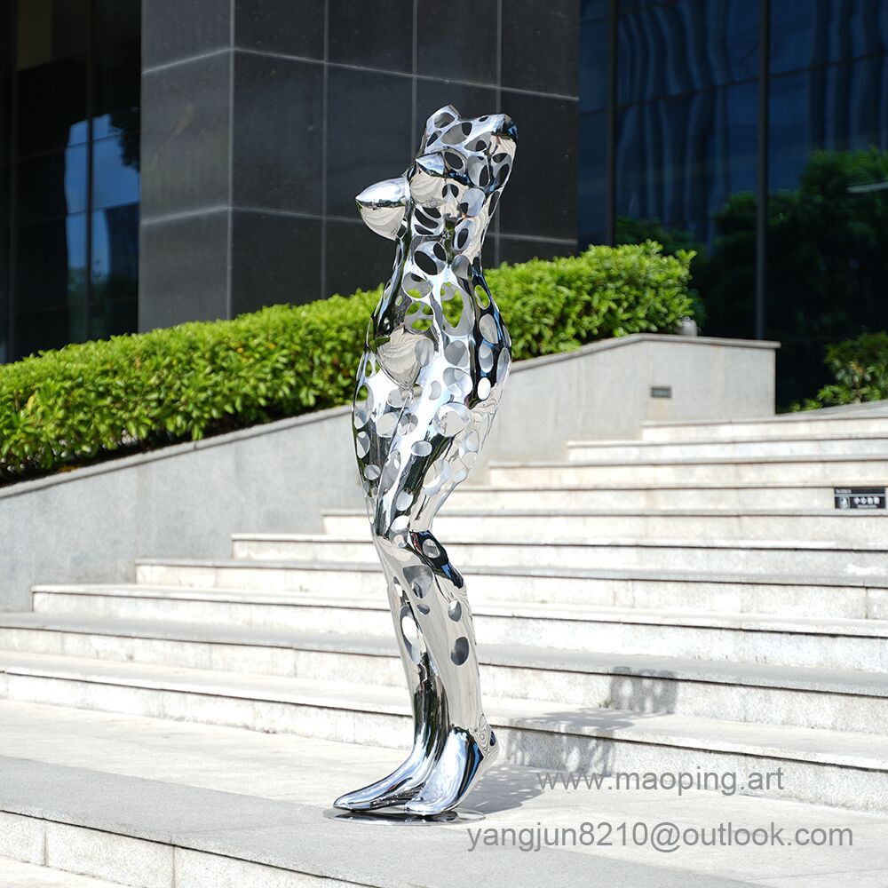 Interior Museum Gallery The Library decorative Art stainless Women Sculpture (2)