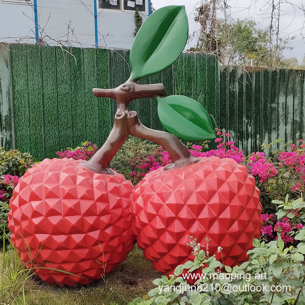 Outdoor Square Park Playground Museum Architecture Landscape Artwork Stainless Steel Litchi Sculpture (2)
