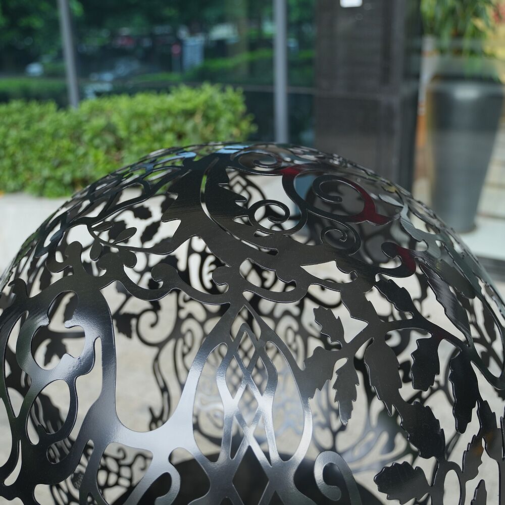 Interior Deco Art Stainless steel laser-cut sphere sculpture (1)