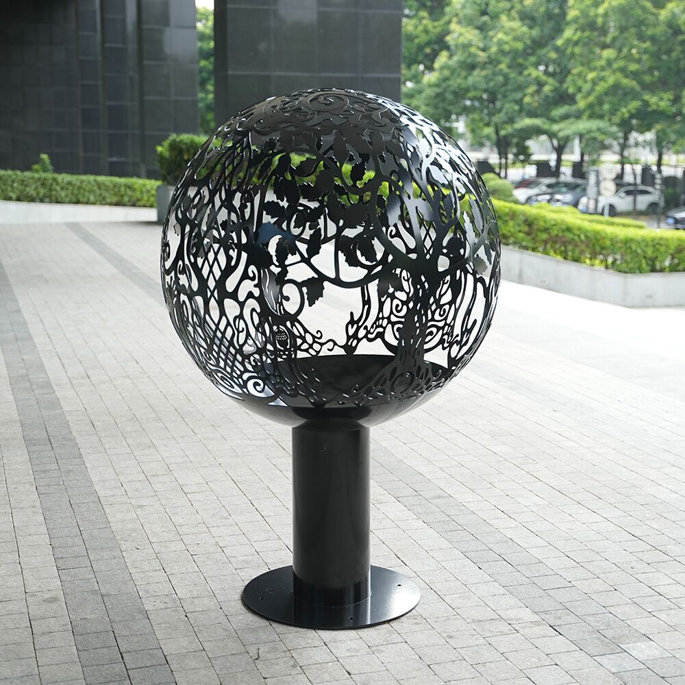Interior Deco Art Stainless steel laser-cut sphere sculpture (2)