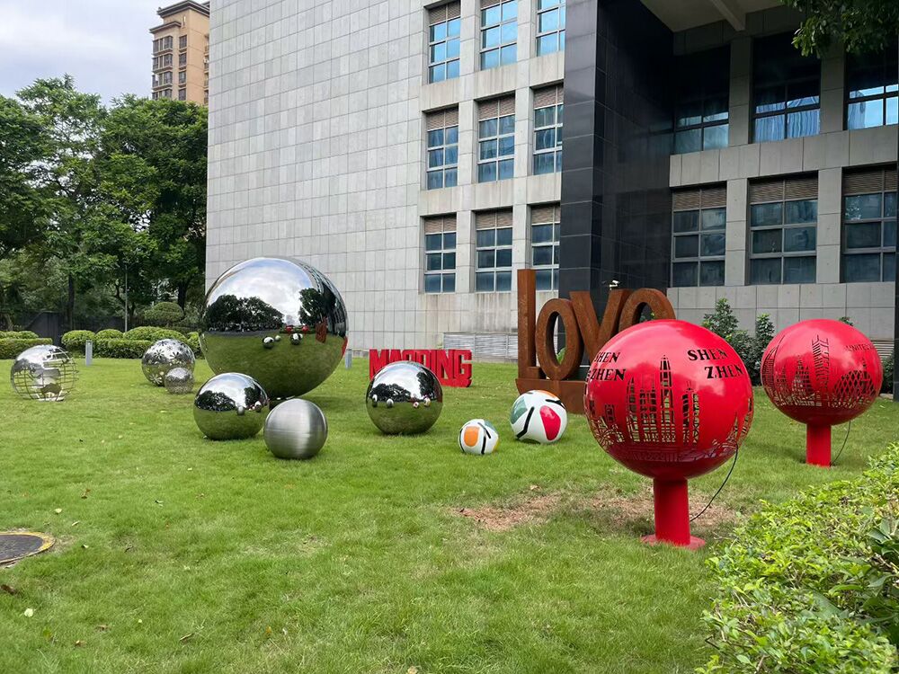 Interior Deco Art Stainless steel laser-cut sphere sculpture (4)