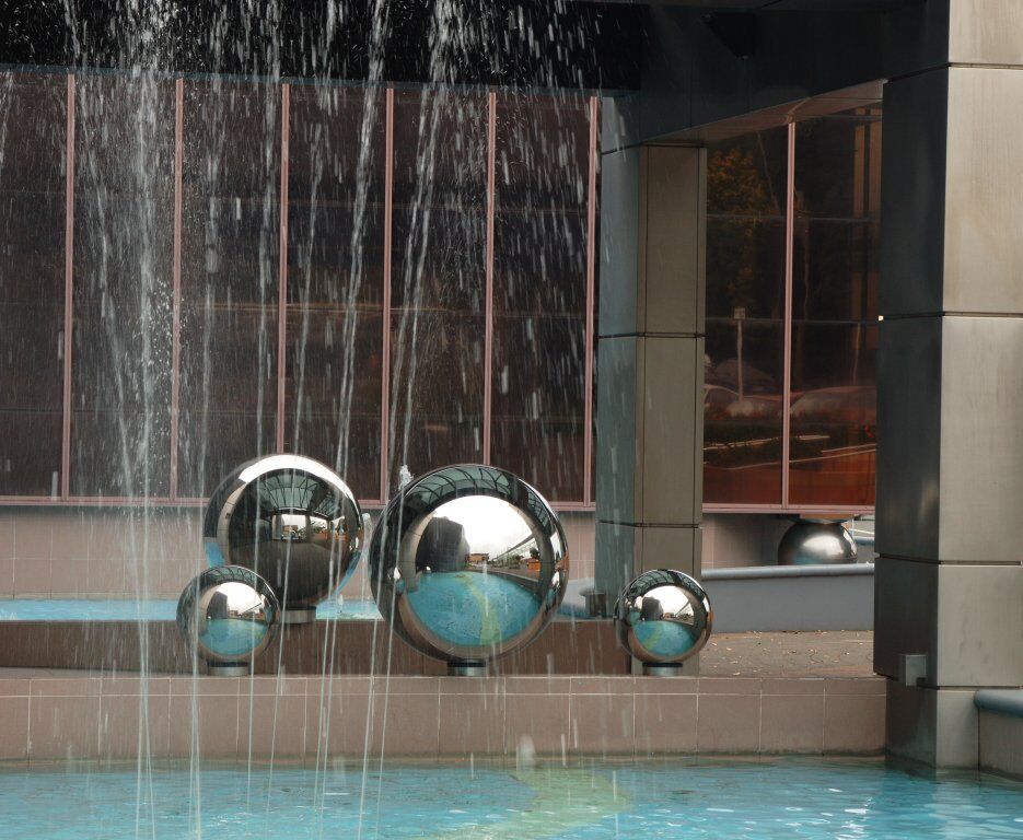 stainless steel sphere sculpture 07