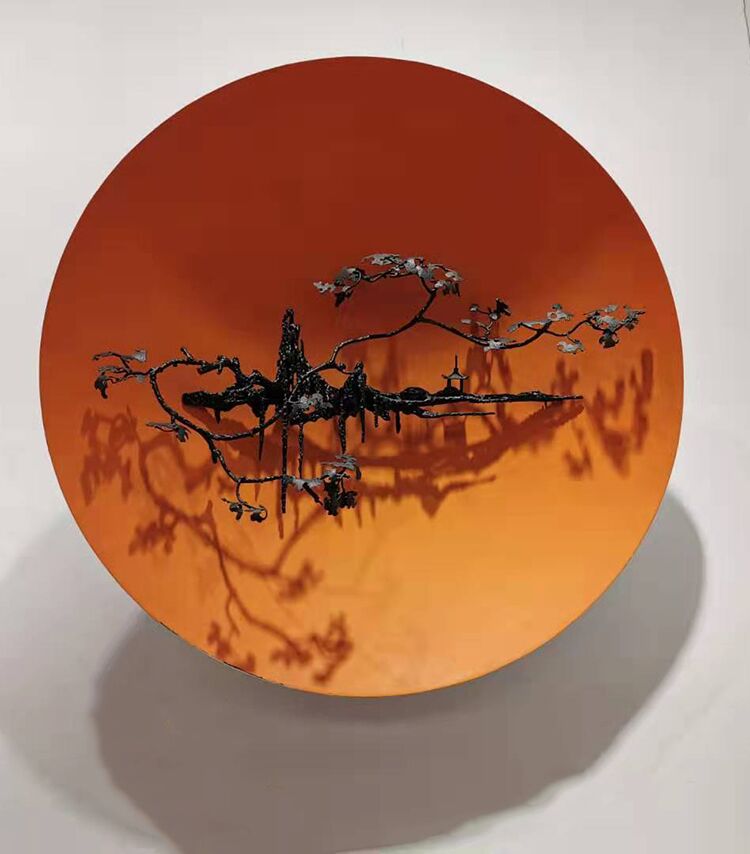 Mirror polishing concave sculpture030