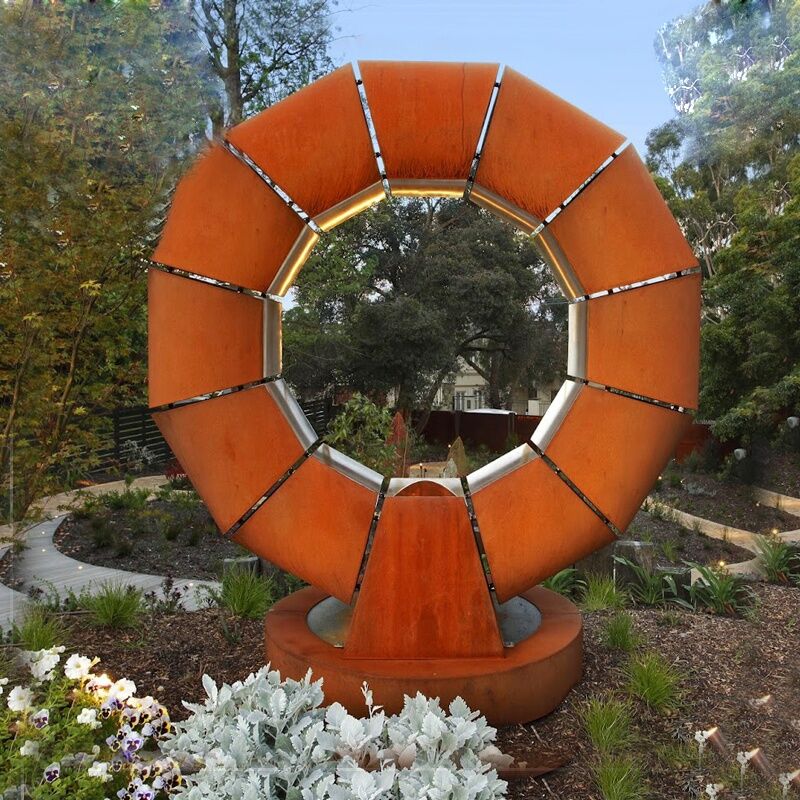 Corten-Steel-Garden-Art-Metal-Sculpture