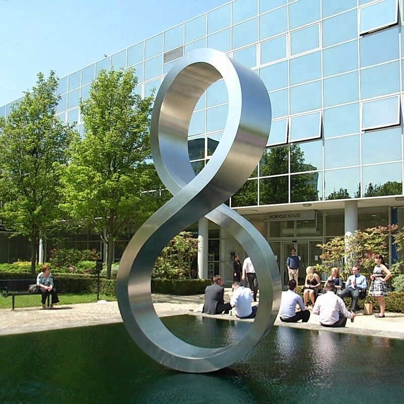Metal-Figure-8-Contemporary-Art-Stainless-Steel