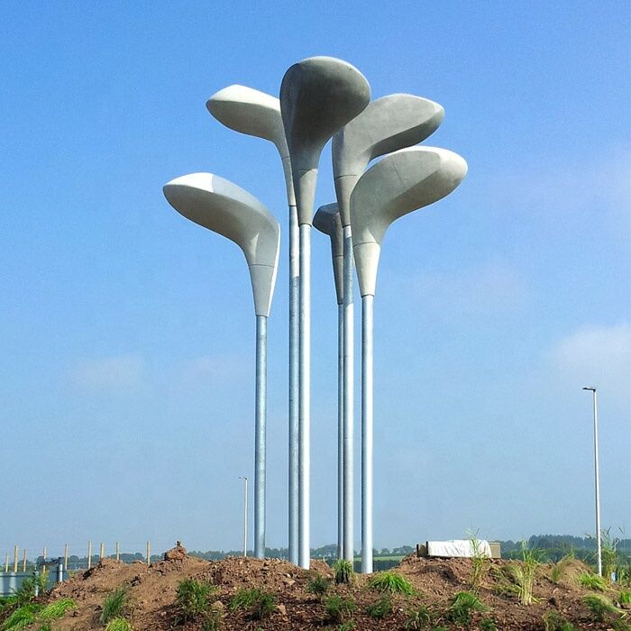 White-Painted-Finish-Outdoor-Stainless-Steel-Golf