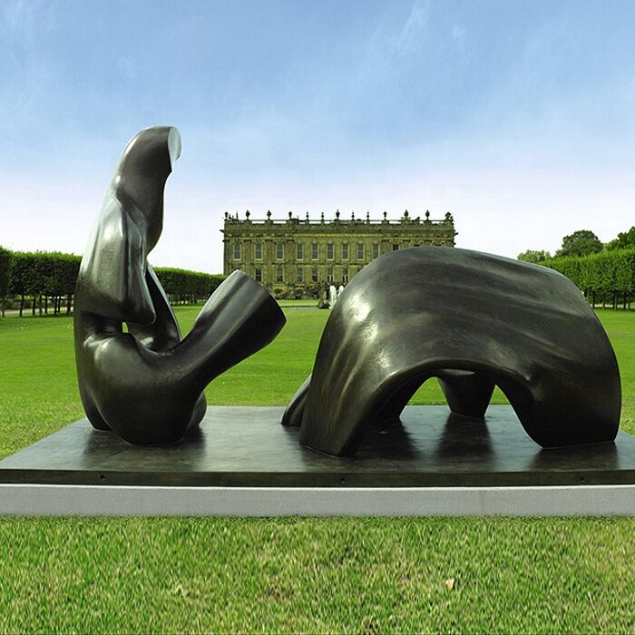 Large abstract famous outdoor bronze sculpture