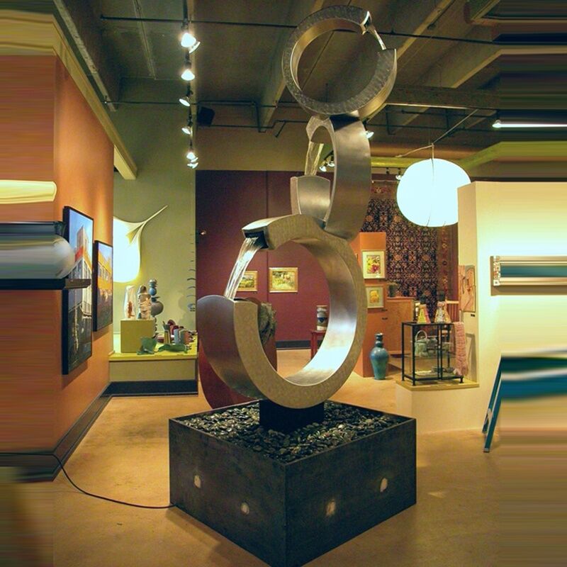 3C Design Metal Stainless Steel Water Fountain Outdoor Sculpture (1)