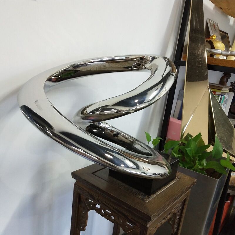 66cm Metal Polished Stainless Steel Sculpture Interior Decoration4