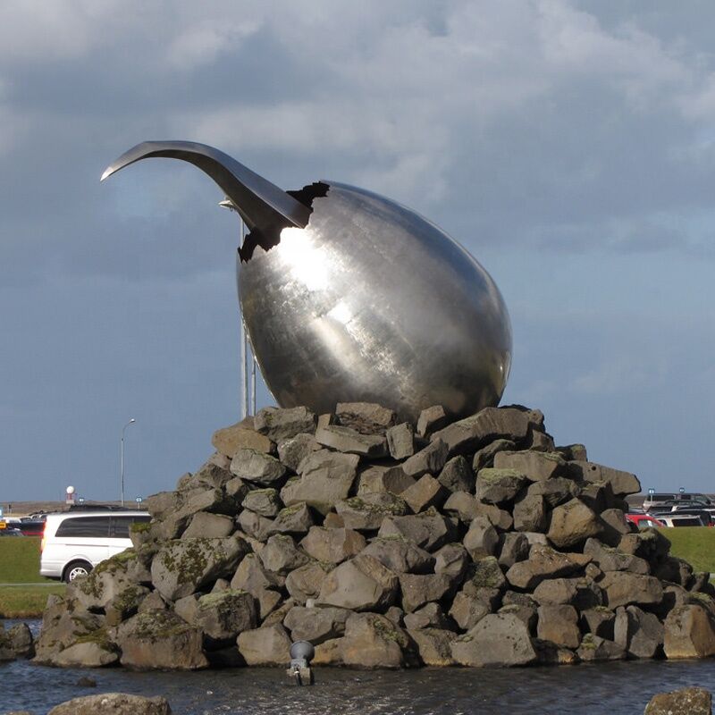 Fancy Design Egg Metal Garden Stainless Steel Sculpture For Sale