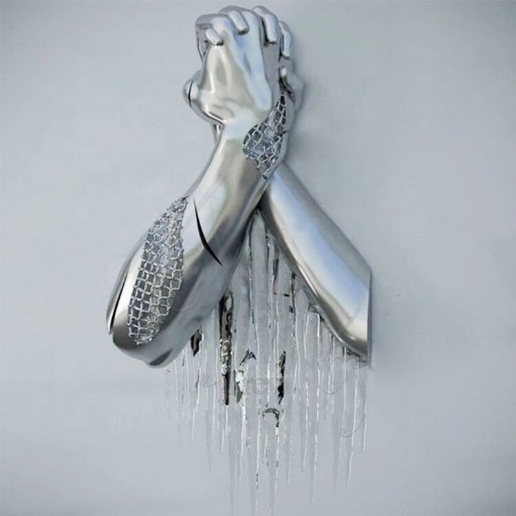 Home Decoration Metal Wall Man Stainless Steel Wall Man Sculpture (1)