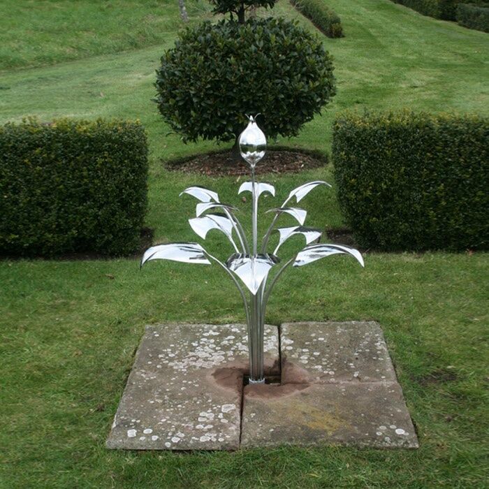 Outdoor Art Stainless Steel Garden Flower Sculpture