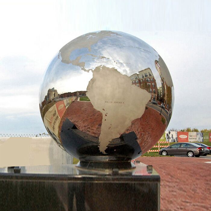 Large Morden Outdoor Stainless Steel Globe Sphere Statue